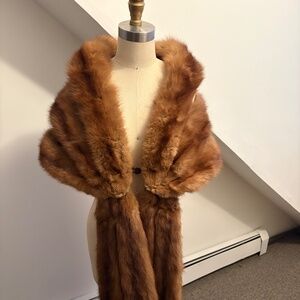 Vintage stone marten fur wrap